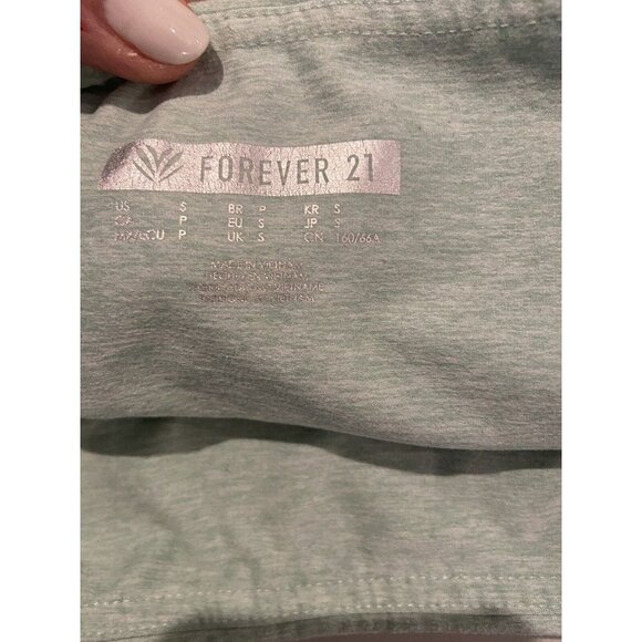 Light green leggings two tone top accent women's size Small - Picture 9 of 9